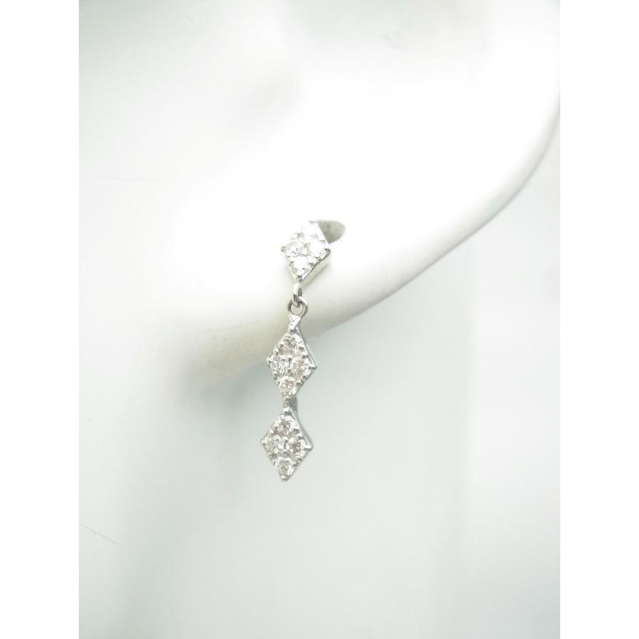 天然ダイヤモンド 合計0.30ct プラチナ製 ゆらゆら動くぶら下がり 