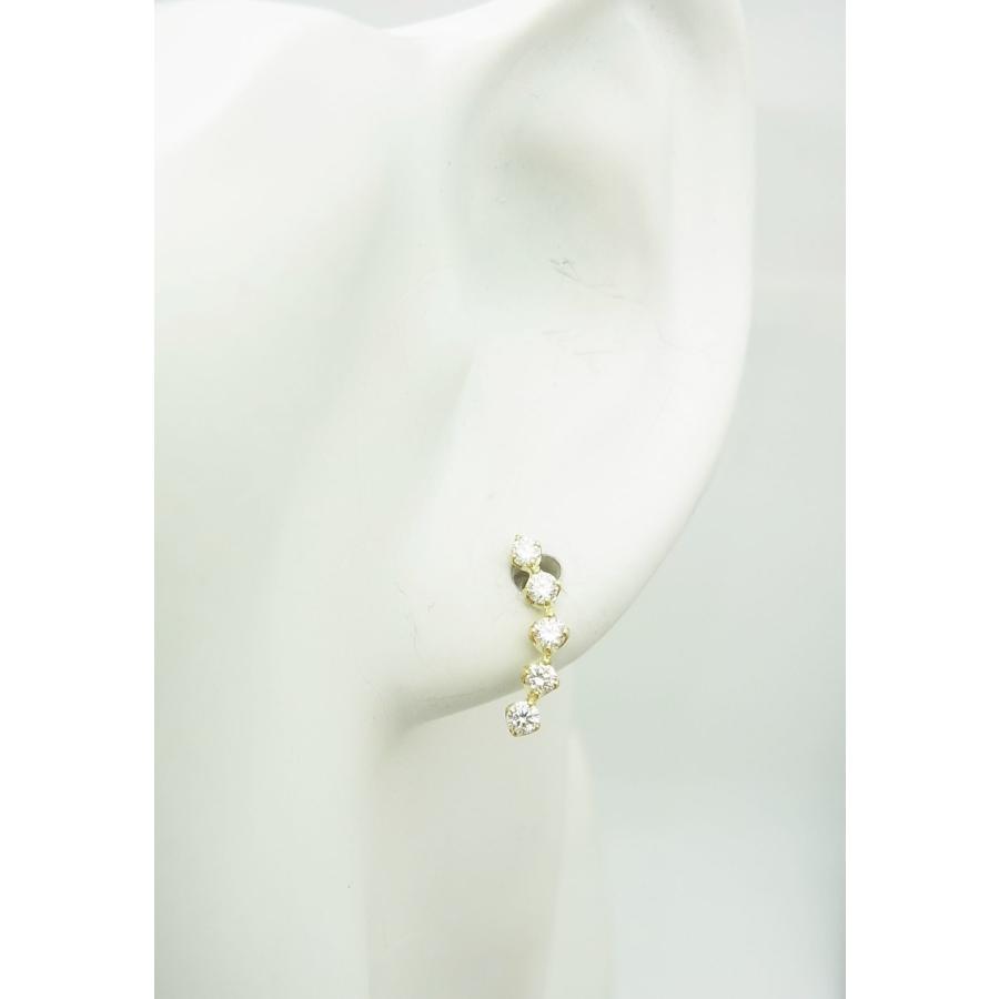 上質天然ダイヤモンド 合計0.30ct 18金製デザインピアス 製造卸