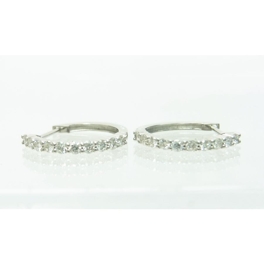 上質天然ダイヤモンド エタニティ フープピアス/合計0.50ct/プラチナ製 