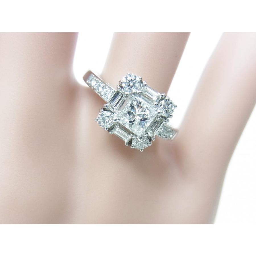 上質 1カラット 天然ダイヤモンド 5連 プラチナ リング 指輪 約12号 上質 1カラット 天然ダイヤモンド 5連 プラチナ リング 指輪 約12号