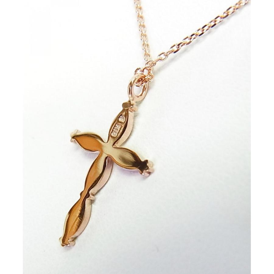 お守りに18金ピンクゴールド製 十字架クロス ペンダントネックレス 卸価格 商品動画あり 送料込み