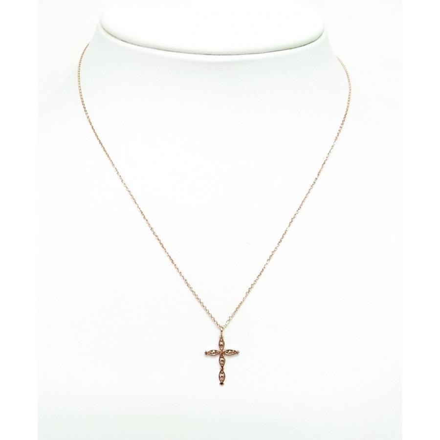 お守りに18金ピンクゴールド製 十字架クロス ペンダントネックレス 卸価格 商品動画あり 送料込み