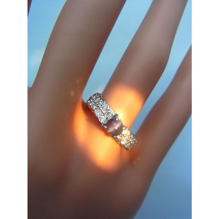 変色と猫目のダブル効果 0.53ct 天然アレキサンドライトキャッツアイ 