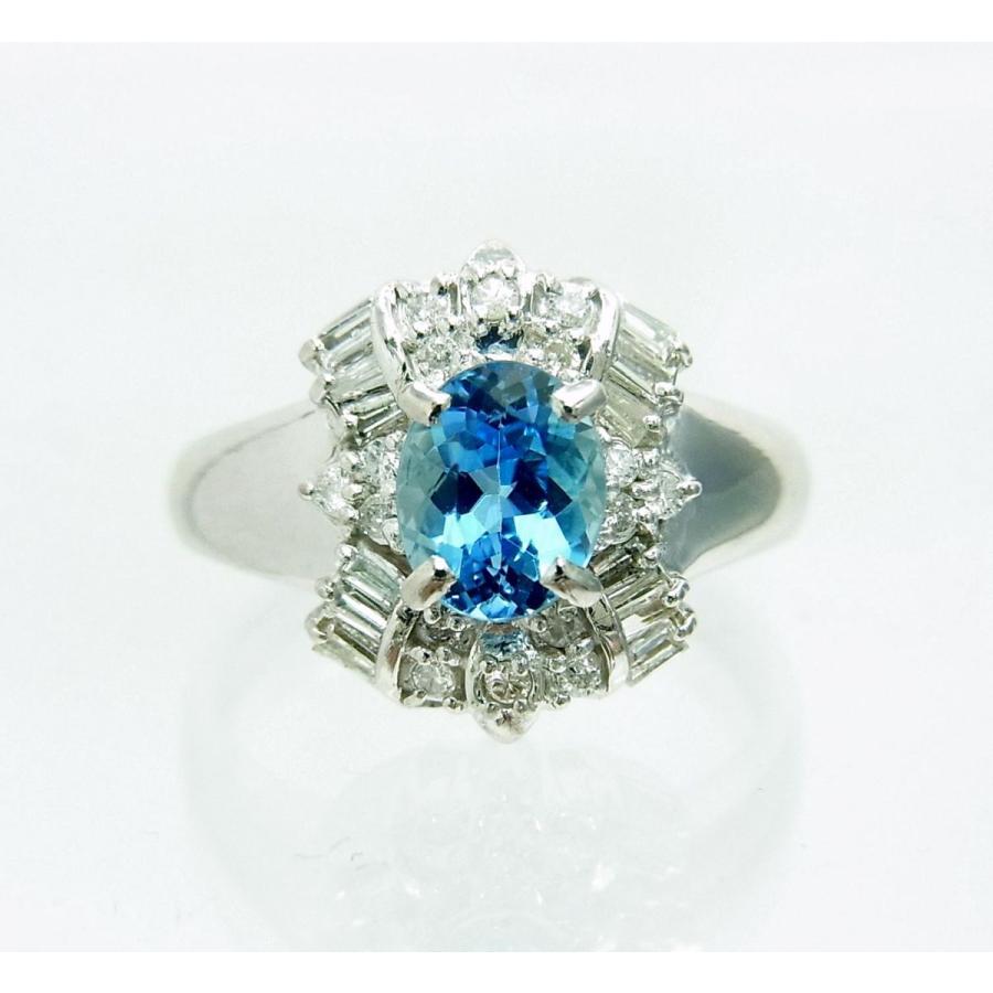 アクアマリンプラチナリング2.45カラット