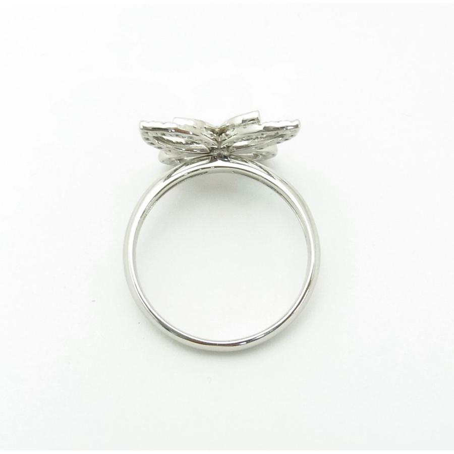 二重のダブルバタフライ 蝶々 上質天然ダイヤモンド 合計0.40ct 