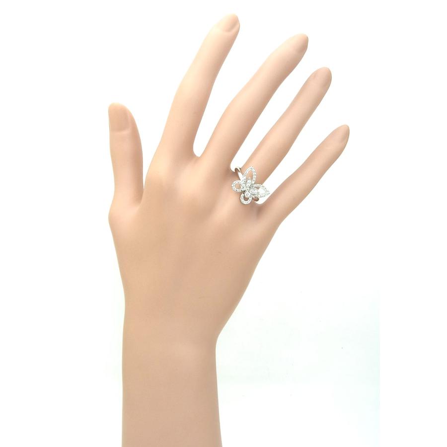 二重のダブルバタフライ 蝶々 上質天然ダイヤモンド 合計0.40ct 