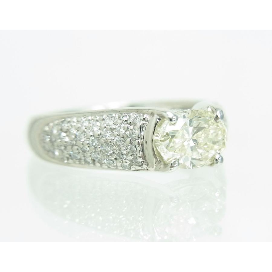 1.010ct 上質天然イエローダイヤモンド 他ダイヤ0.30ct プラチナリング 