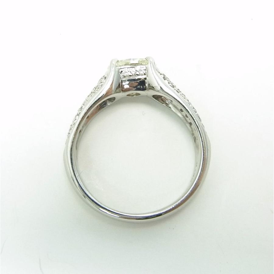 1.010ct 上質天然イエローダイヤモンド 他ダイヤ0.30ct プラチナリング 