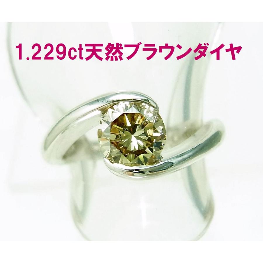 1ct以上ブラウンダイヤモンドデザインリング