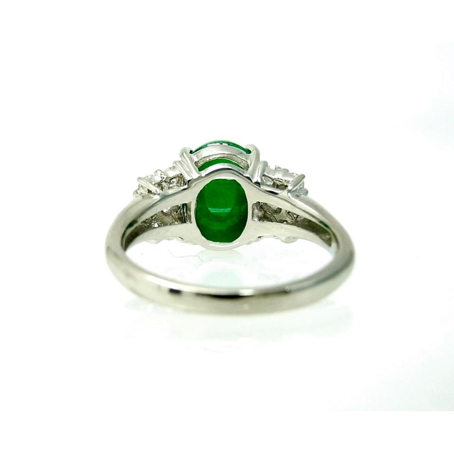 コロンビア産 カボションカット上質色 大粒 天然エメラルド4.03ct