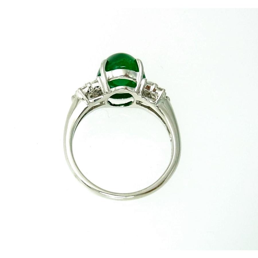 コロンビア産 カボションカット上質色 大粒 天然エメラルド4.03ct