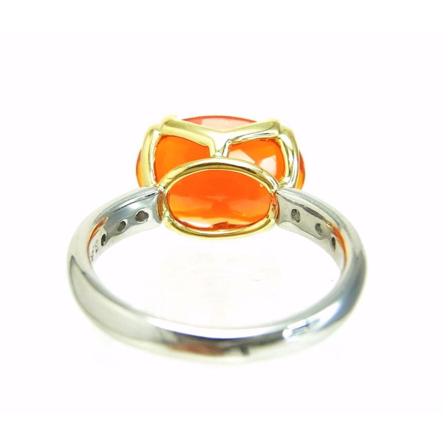 まさに太陽の結晶 メキシコ産 天然ファイアーオパール 3.95ct プラチナ