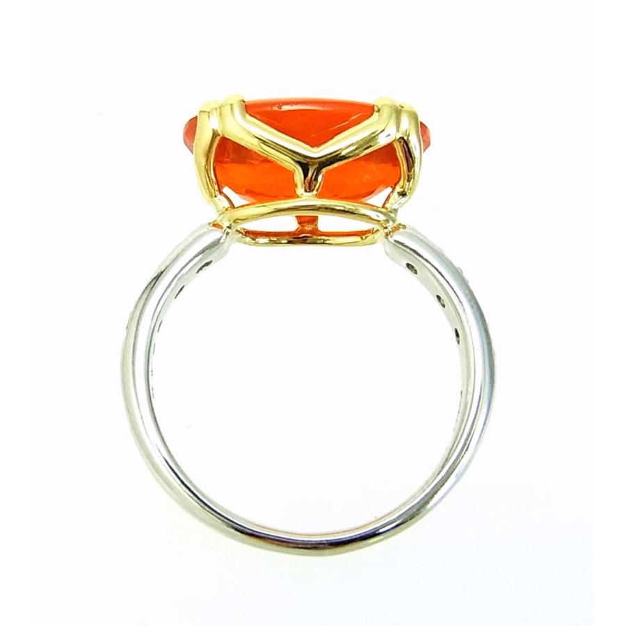 まさに太陽の結晶 メキシコ産 天然ファイアーオパール 3.95ct プラチナ
