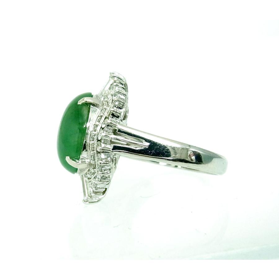 1点限定品 艶々の大粒6カラット石 天然翡翠 6.37ct 天然ダイヤ取巻