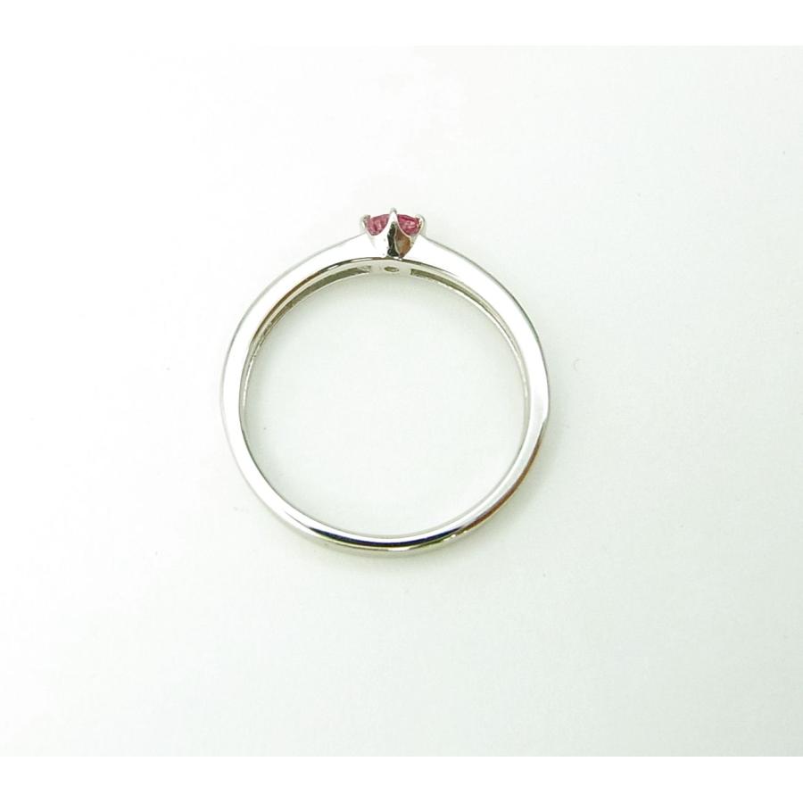 非加熱かも 天然ピンクサファイア 0.266ct 天然ダイヤ0.25ct プラチナ 