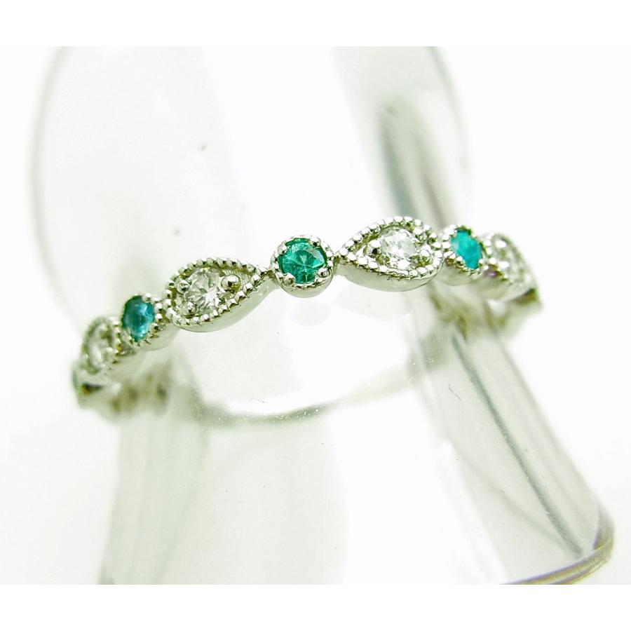 天然パライバトルマリン リング ブラジル産 ネオンブルー 0.09ct プラチナ