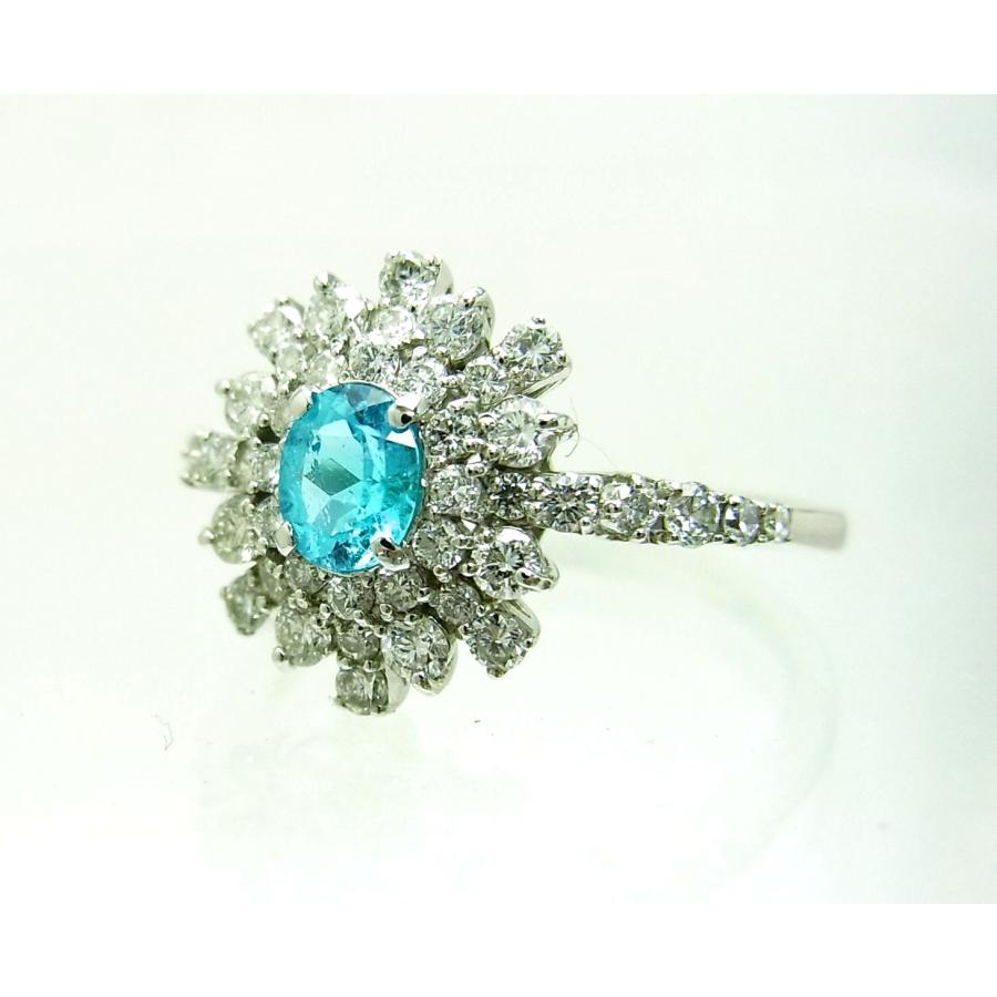 素晴らしい青ネオン★ブラジルバターリャパライバトルマリンリング10金★ 素晴らしい青ネオン☆ブラジルバターリャパライバトルマリン