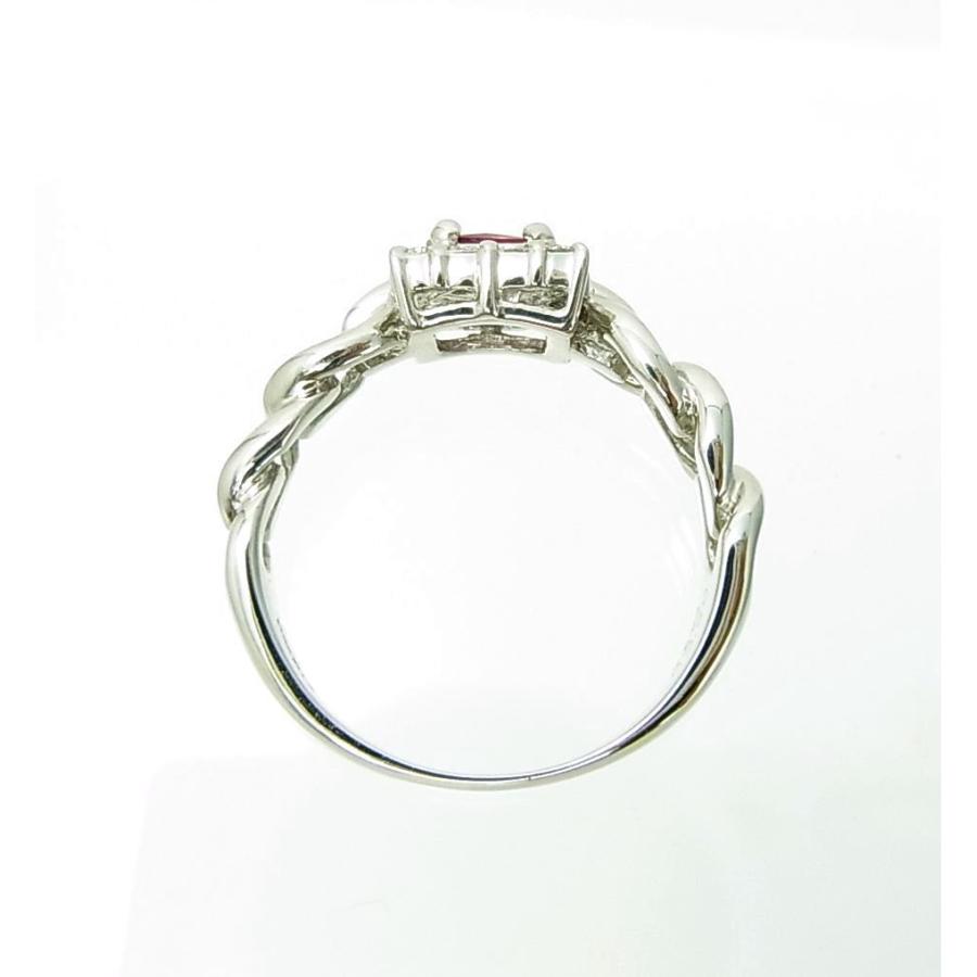 希少宝石 赤色のエメラルド 天然レッドベリル0.204ct プラチナ製リング