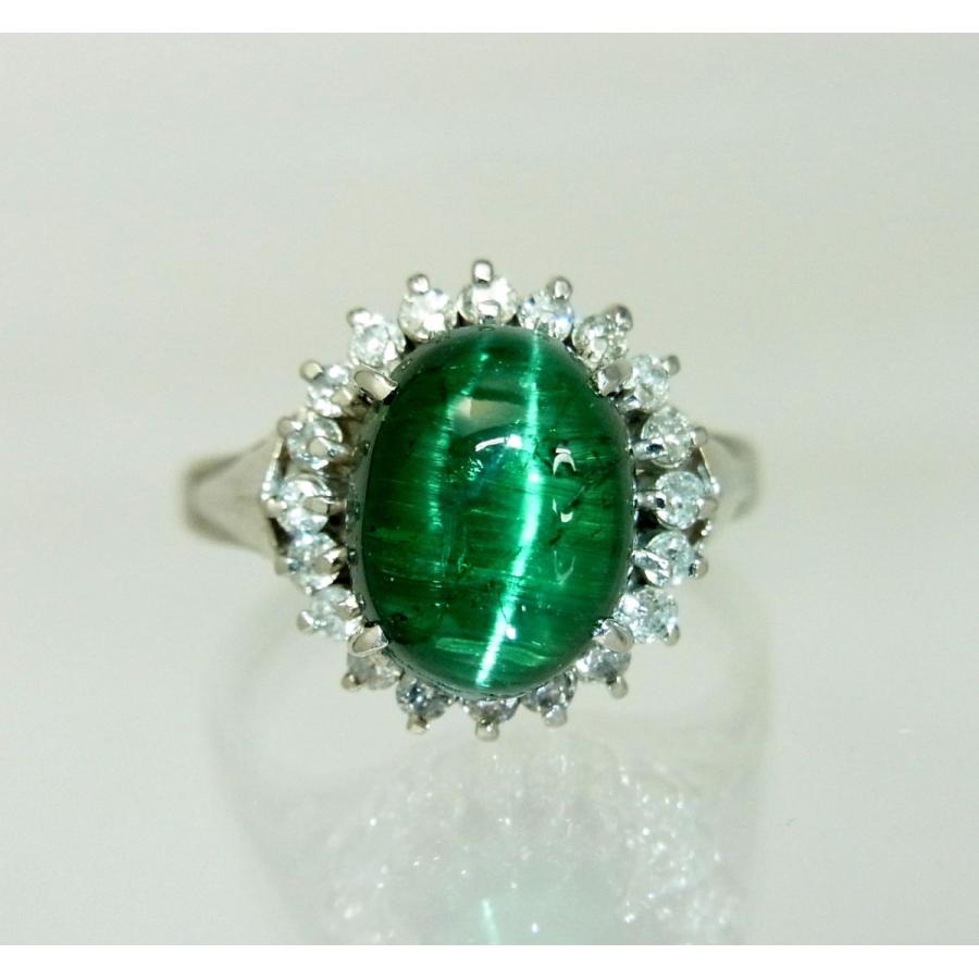 キリっと鋭い目が出る上質石/天然トルマリンキャッツアイ3.60ct 