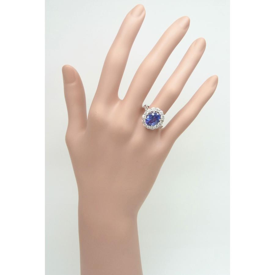 お買い得 3.10ct 天然タンザナイト 天然ダイヤラージメレ1.28ct