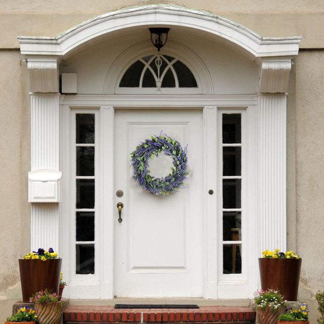 リース 花 コタロウshopのリース ドア ラベンダーフロント 花 玄関 リビング ガーデニング 屋外屋内兼用