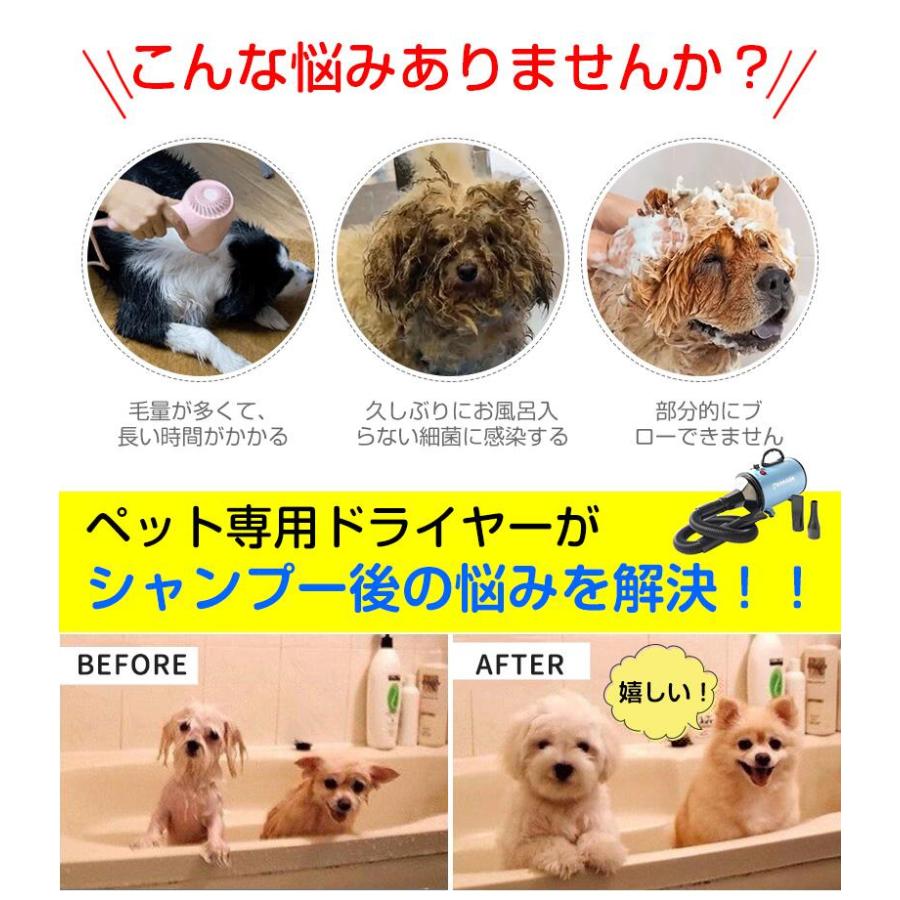 Petmoon ペットドライヤー 品質保証 犬用ドライヤー ペット用ドライヤー 業務用 犬 ペットヘアードライヤー 安心の日本規格！ 無段階速度制御 犬用｜kotetsu0515｜02