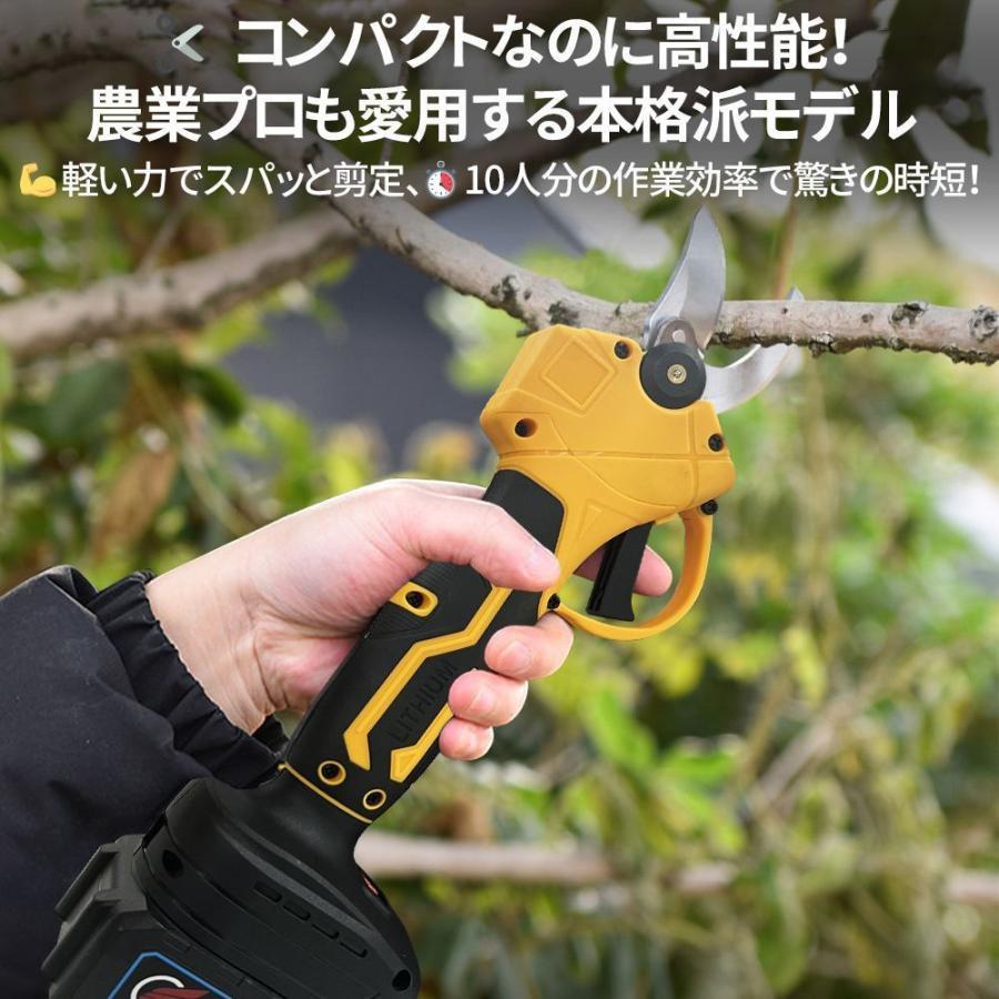 電動剪定バサミ 電動ハサミ 50MM切断径 剪定ハサミ 電動鋏 枝切り