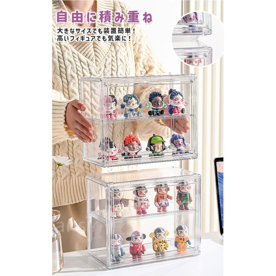 アクリル収納ケース 透明 フィギュアケース シューズケース 1/2