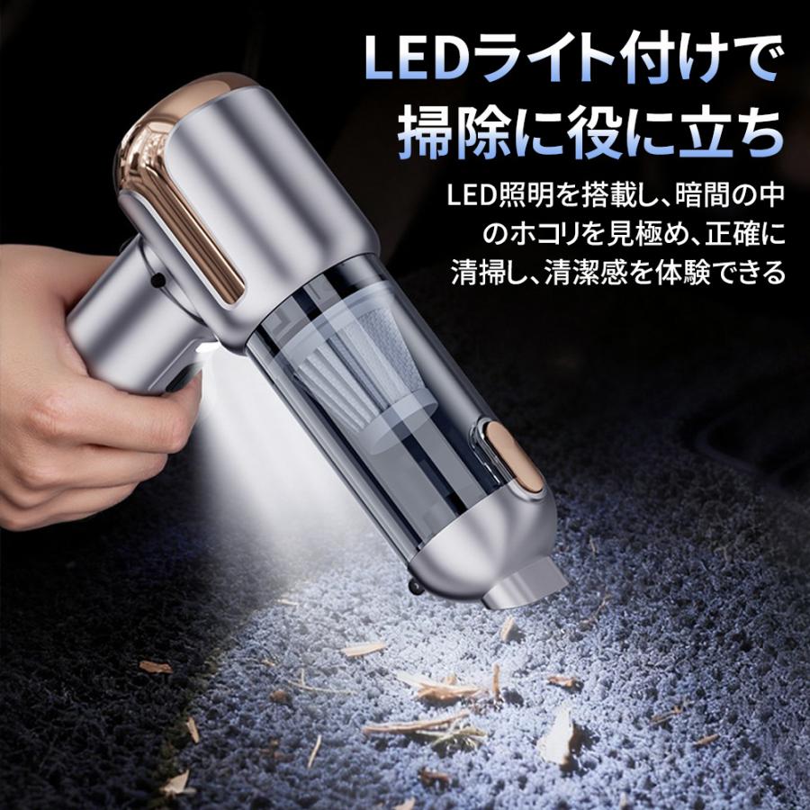 ハンディクリーナー コードレス掃除機 46800PA 強力吸引 6000mAh