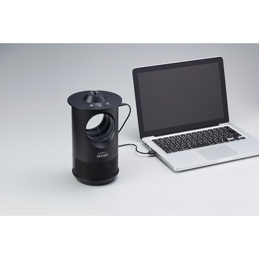 ポータブル蚊取り捕虫器 LED蚊取り捕虫器 LED蚊取り器 薬剤不要 安全 防滴仕様 充電式 アピックス insect catcher AIC-30B | ICHIBA | 02