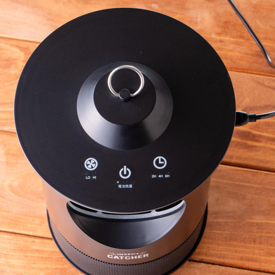 ポータブル蚊取り捕虫器 LED蚊取り捕虫器 LED蚊取り器 薬剤不要 安全 防滴仕様 充電式 アピックス insect catcher AIC-30B | ICHIBA | 05