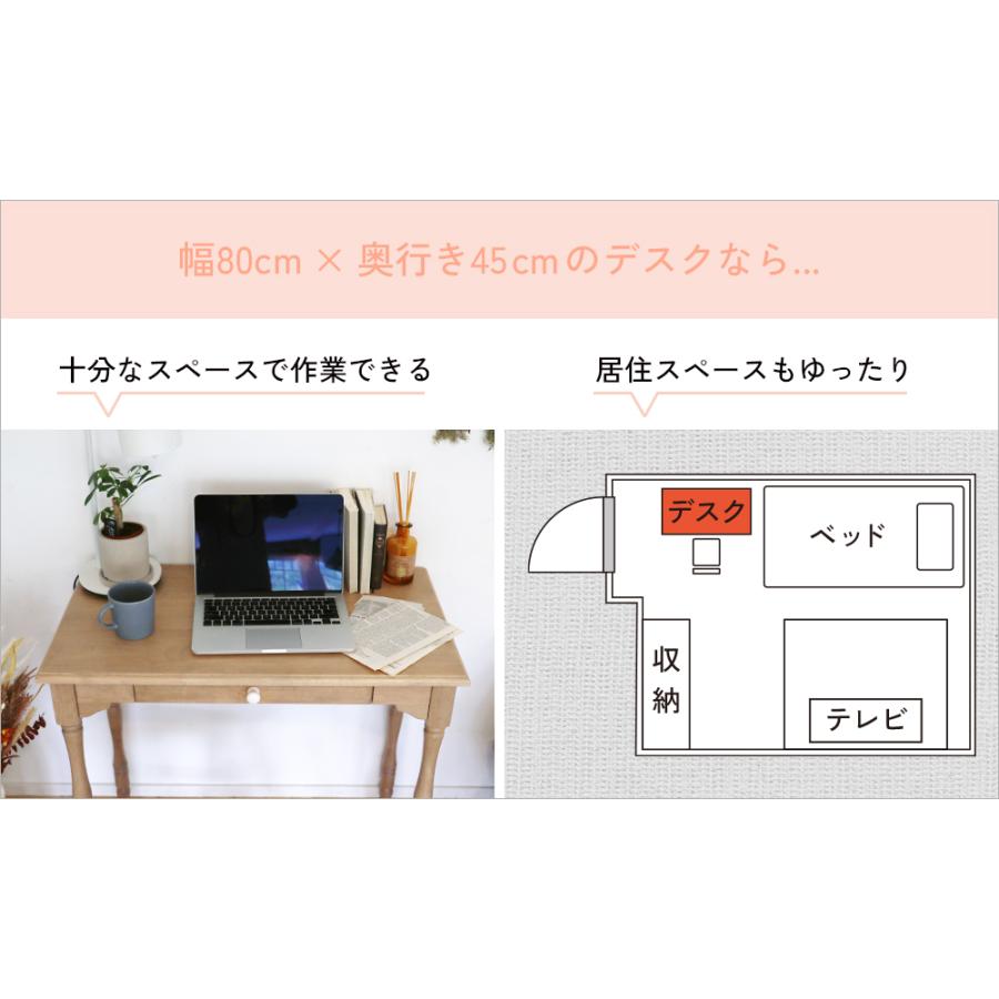ICHIBA（市場） デスク 机 学習机 作業机 コンパクト アンティーク調
