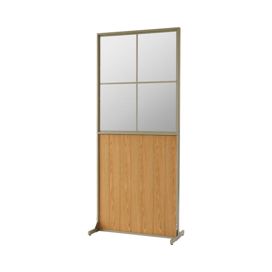 ICHIBA（市場） パーテーション おしゃれ 透明 強化ガラス 天然木