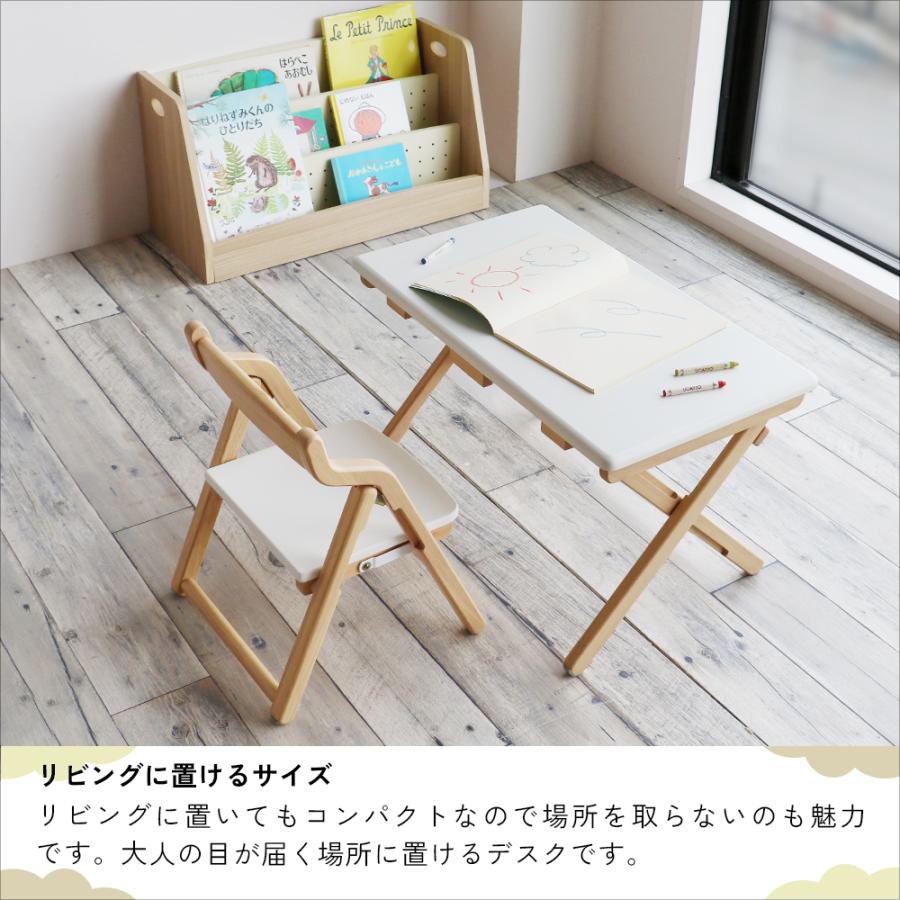 ハンドメイド キッズチェア&キッズデスク（チーク色×ホワイト） ICHIBA（市場） 限定値下げ キッズデスク スタディーセット こども