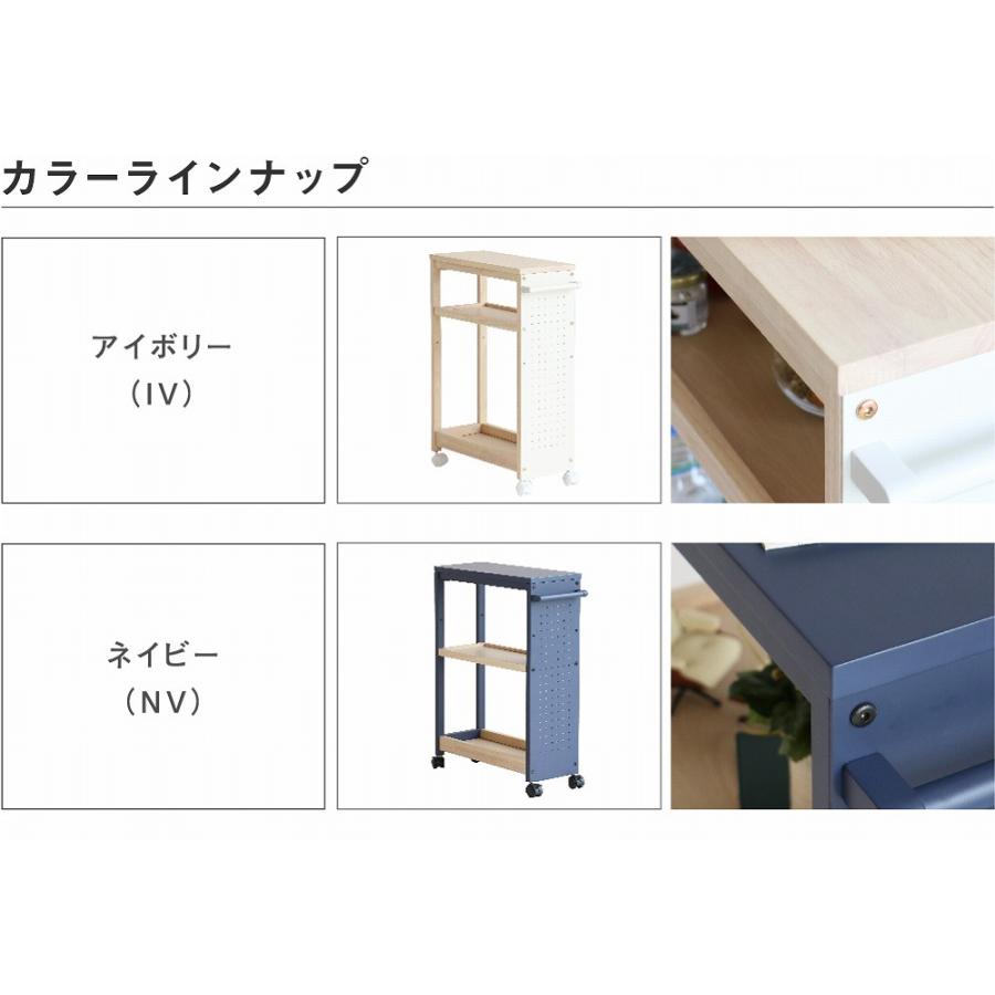 ICHIBA（市場） ワゴン キッチンワゴン 3段 スリム 隙間収納 大容量