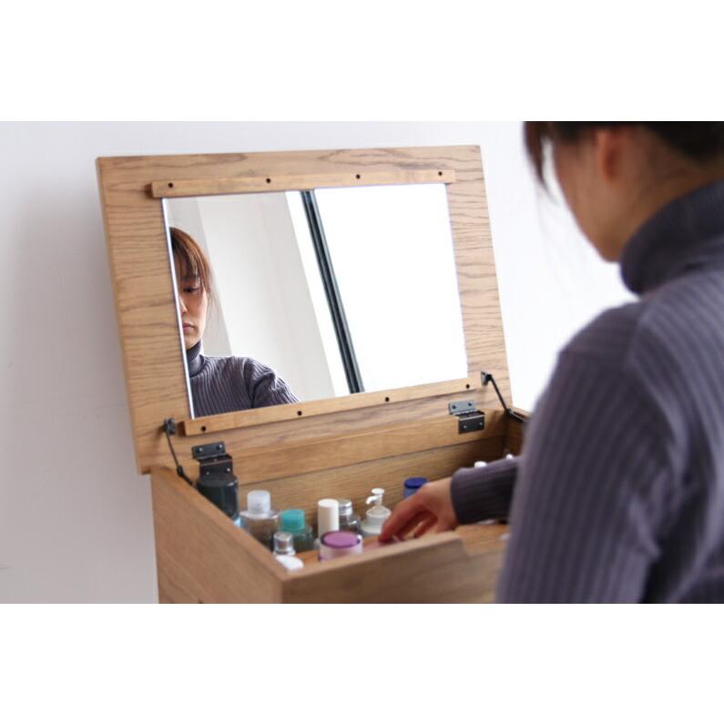 ICHIBA（市場） スツール&ドレッサーセット 鏡面デスク 椅子 机