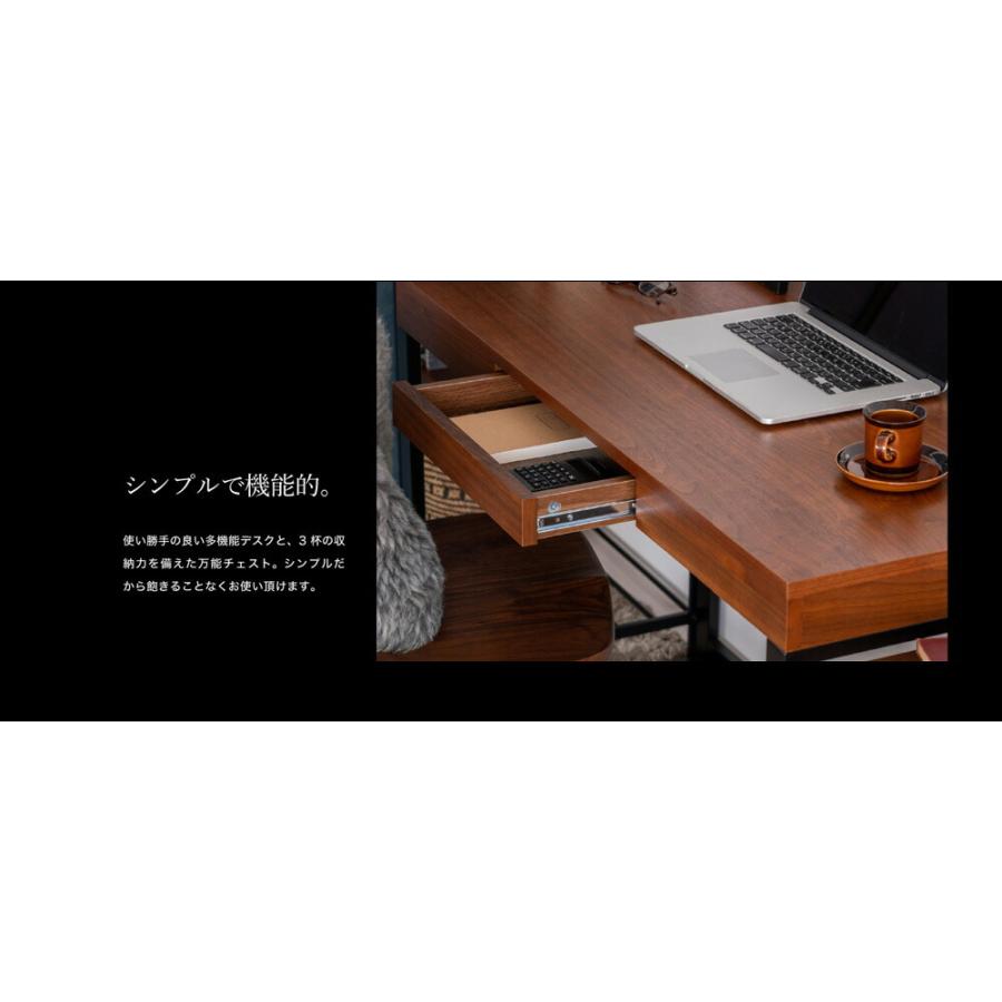 ICHIBA デスク 110cm ウォールナット パソコン desk シンプル ICHIBA デスク 110cm ウォールナット パソコン desk シンプル