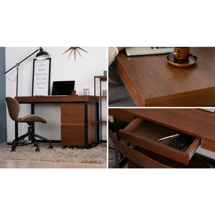 ICHIBA デスク 110cm ウォールナット パソコン desk シンプル ICHIBA デスク 110cm ウォールナット パソコン desk シンプル
