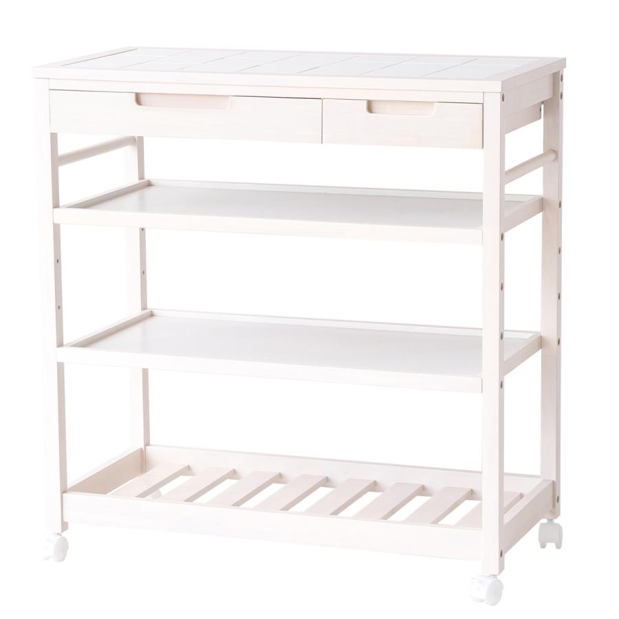 ICHIBA（市場） キッチンワゴン ワゴン スリムワゴン キャスター付き