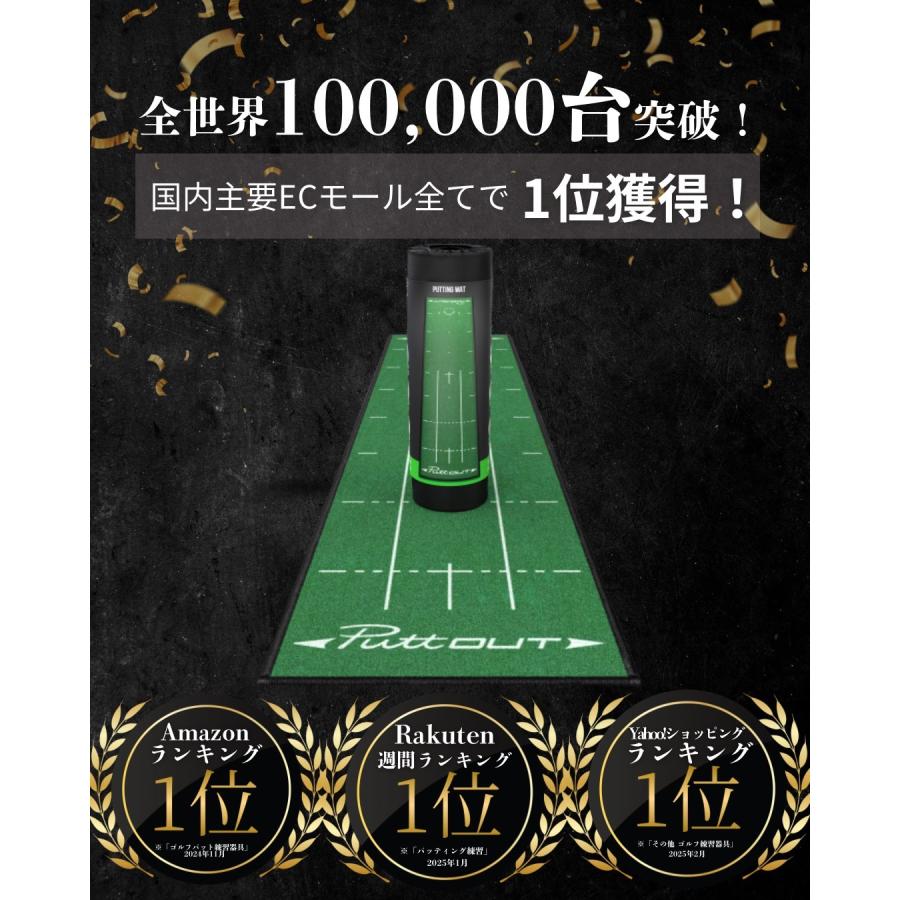 PUTT OUT パットアウト　セット　ゴルフマット ミディアムパターマット【おしゃれなパターマットでパター練習の