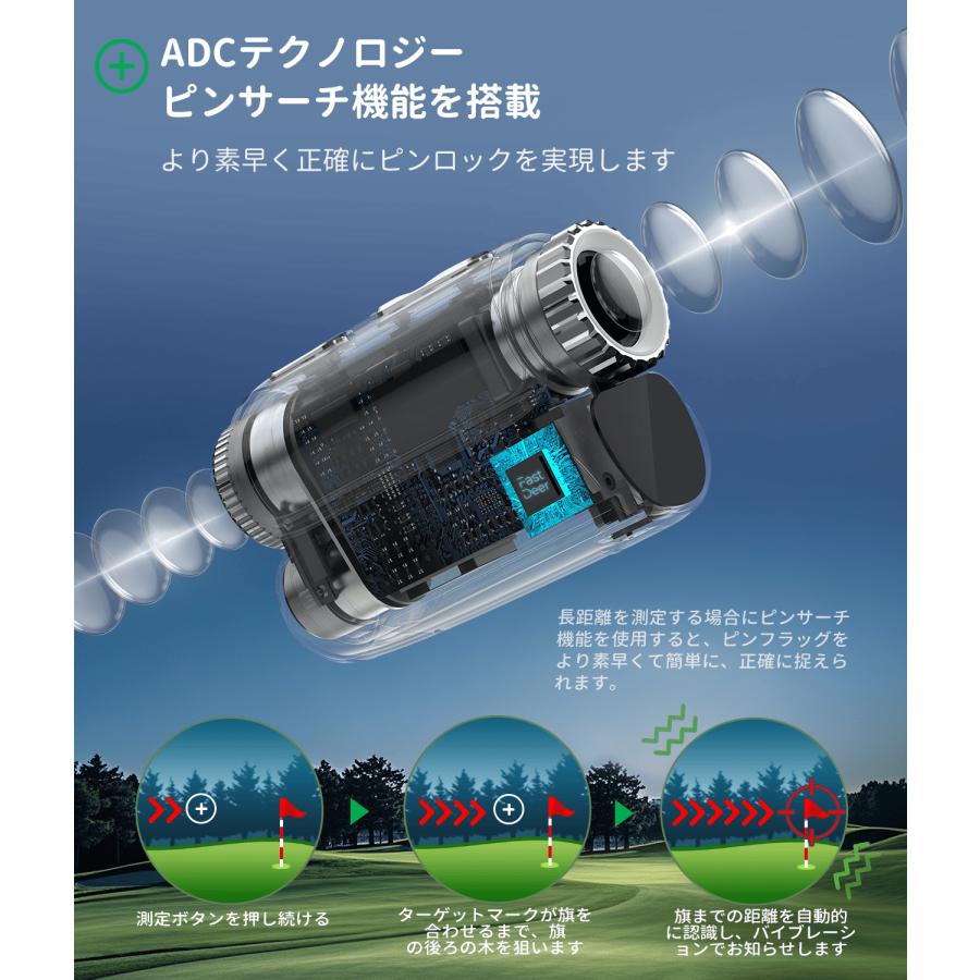 FastDeer S2 ゴルフ用距離計 新品未使用 公式 FastDeer S2 ゴルフ 距離計 高精度 レーザー距離計 高低差