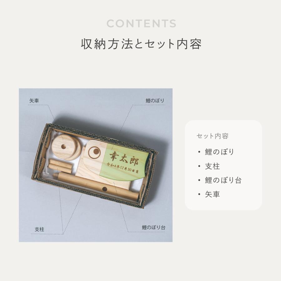 ことのオリジナル雑貨 名前旗 鯉（0942）木製 選べる3色 コンパクトに