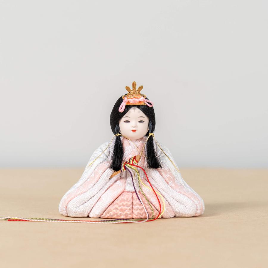 お雛様 雛人形 かわいい コンパクト おしゃれ 雛祭り 初節句 てづくり 木製 国産 天然木 モダン ひな人形 女の子 ケース飾り ことの木目込ひな 3KS-0100_4