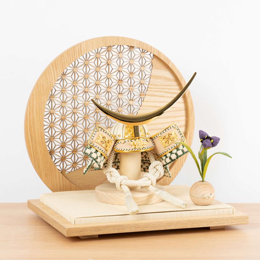 五月人形 コンパクト おしゃれ 兜 かわいい シンプル てづくり 木製