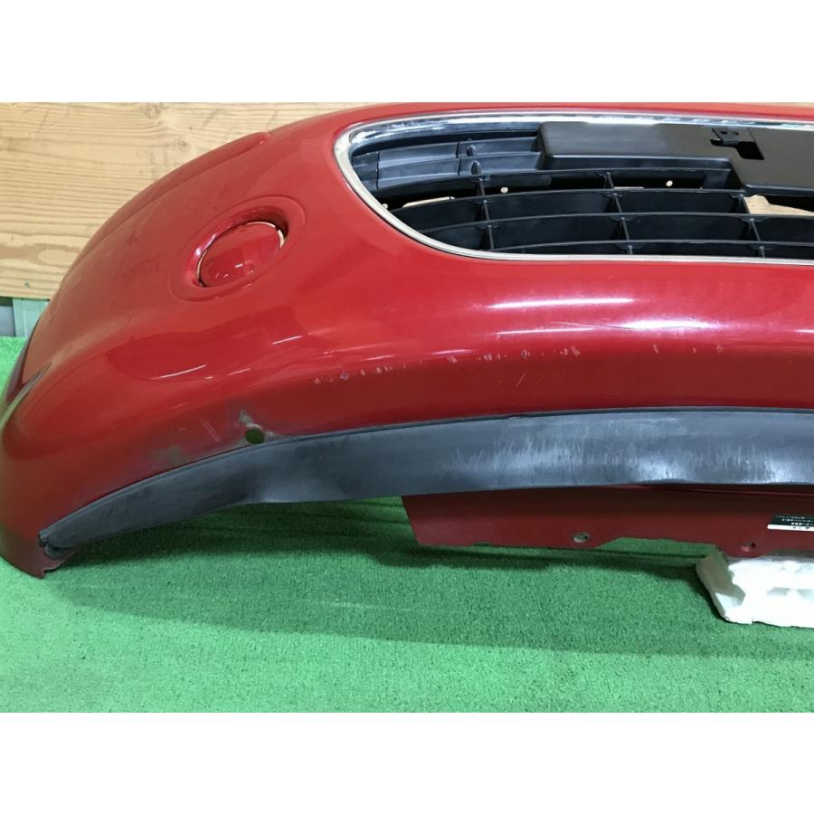 日産☆マーチ DBA-K13 純正 フロントバンパー バーニングレッド／AX6