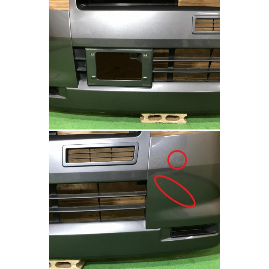 三菱☆ekスポーツ H81W 純正 フロントバンパー ミディアムグレー／A38