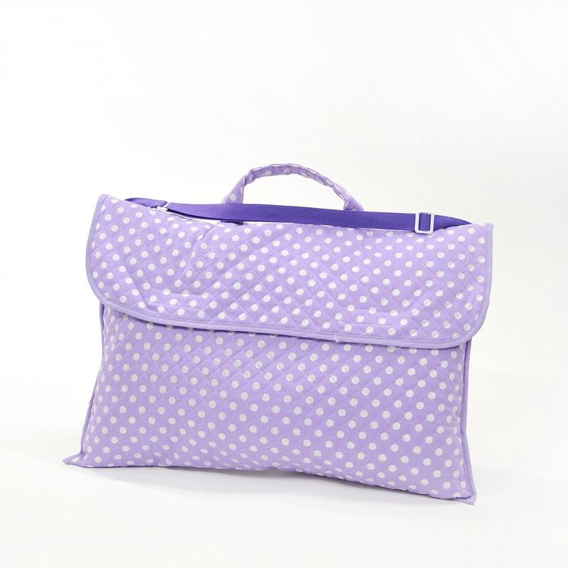 防災頭巾カバー キルティング ドット パープル 可愛い 背もたれ 座布団