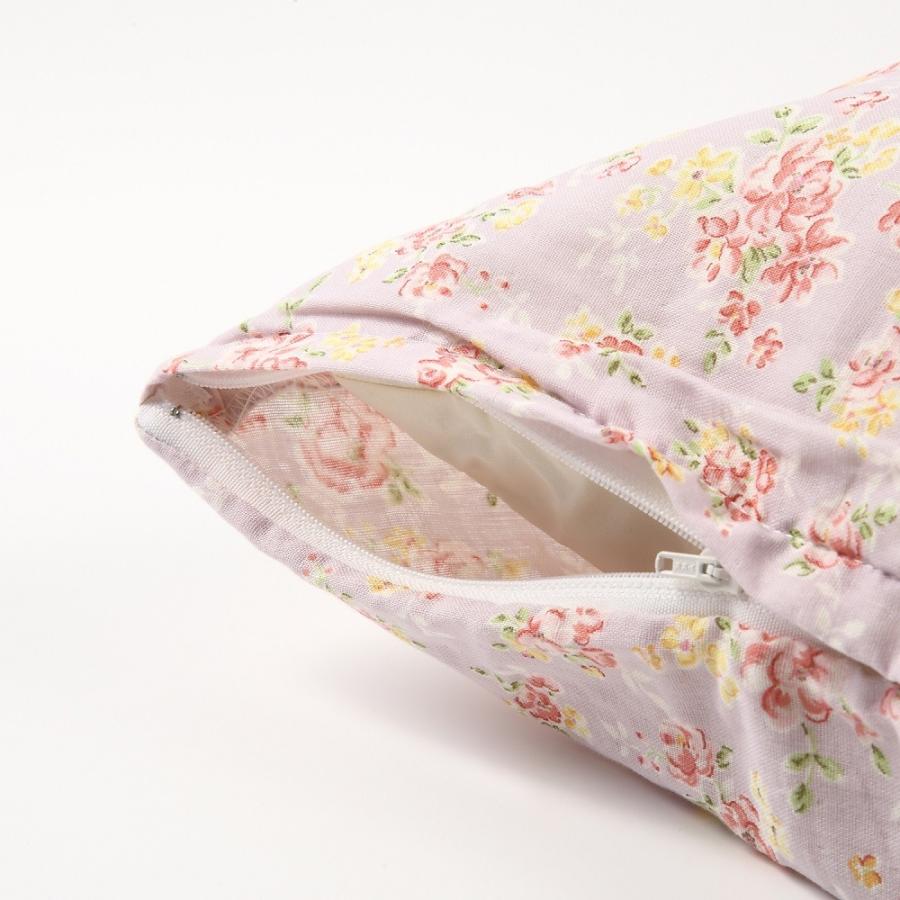 花柄オシャレ 2重ガーゼ 枕カバー 43×63cm YKK ファスナー付 綿100