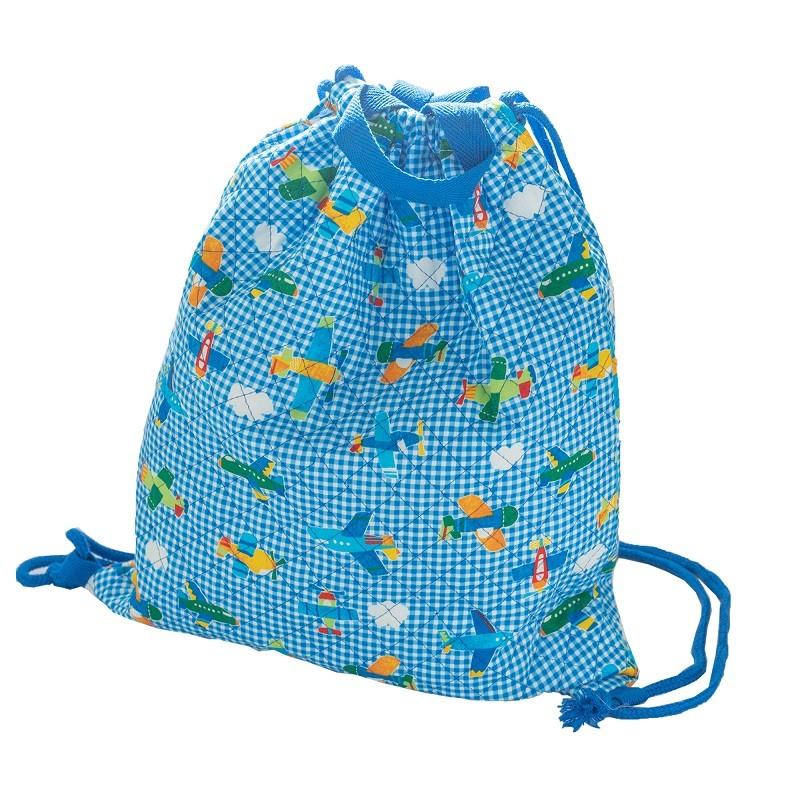 恐竜 イチゴ イエロー ナップサック キルト 体操着 入れ 巾着 袋 2way