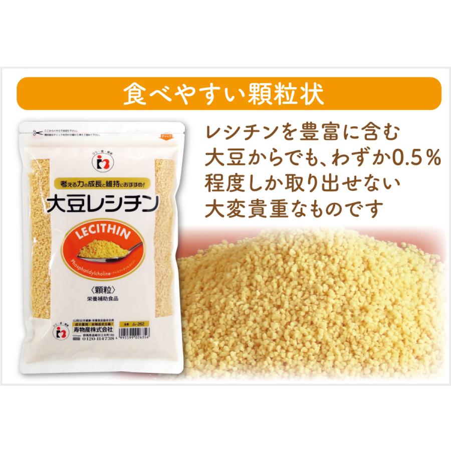 大豆レシチン 顆粒 250g Soy Lecithin ホスファチジルコリン PC PS（ホスファチジルセリン）は PC（ホスファチジルコリン）から生体内で生成されます 寿物産｜kotobuki-online｜03